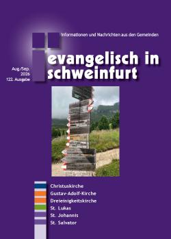 Titelbild der Ausgabe zeigt verwitterte Wegweiser an einem Bergwanderweg