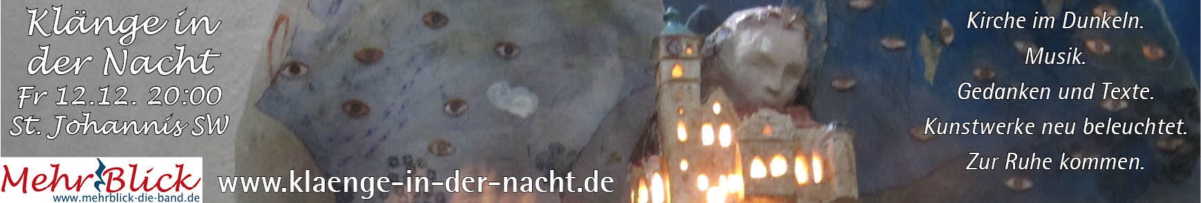 Ein Krippenengel hält die St. Johanniskirche in der Hand.