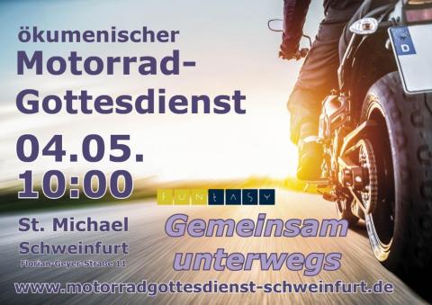 ein Motorrad fährt in den Sonnenauf- oder Untergang
