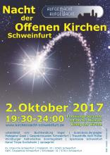 Plakat Nacht der Offenen Kirchen mit Sternen