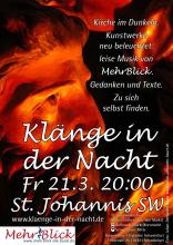 Mose unter der Kanzel, rot beleuchtet